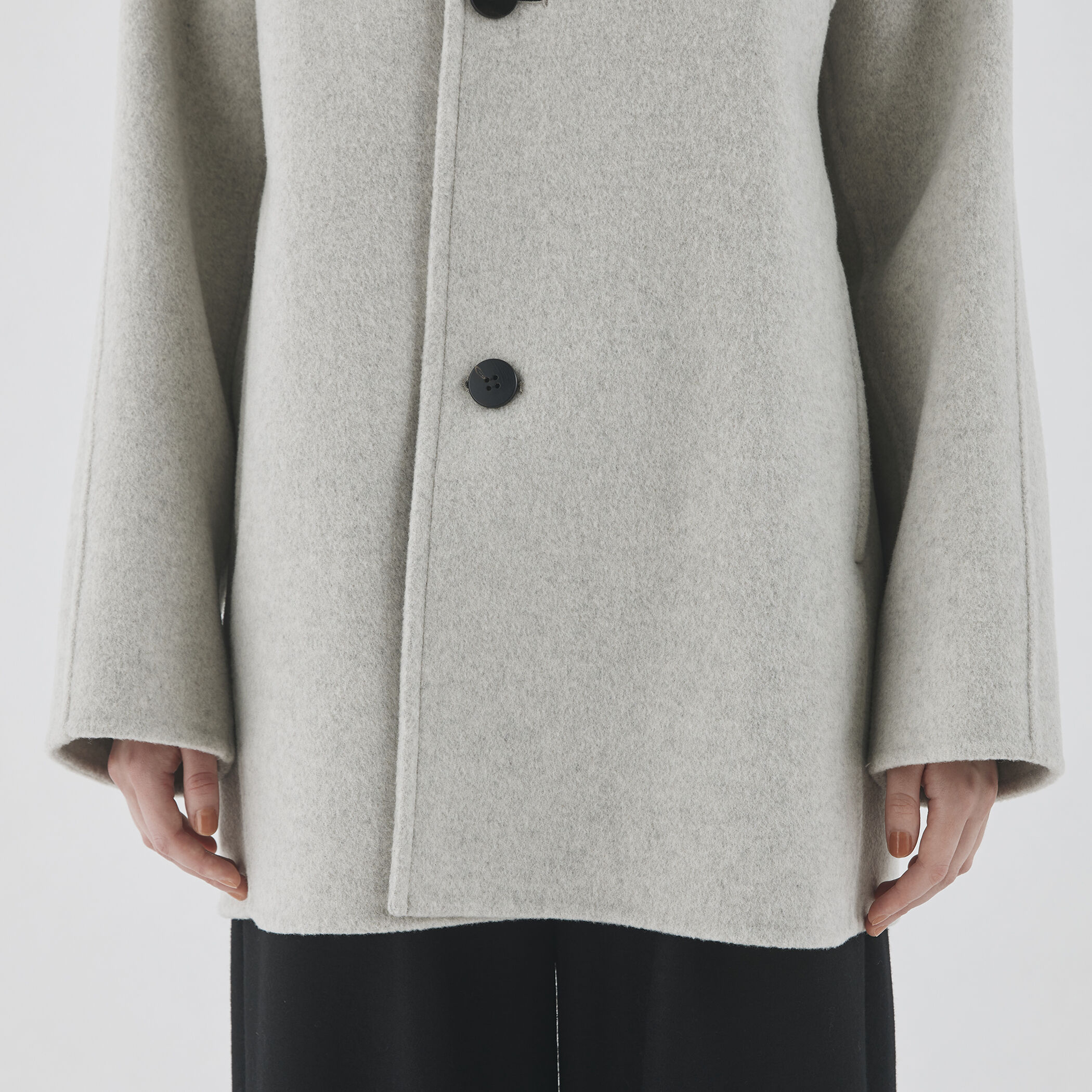 ウールカシミヤダブルフェイス フーデットコート｜トゥモローランド