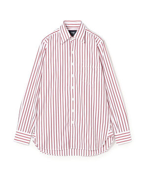 Drake&rsquo;ｓ コットンポプリン ストライプ ロングポイントシャツ