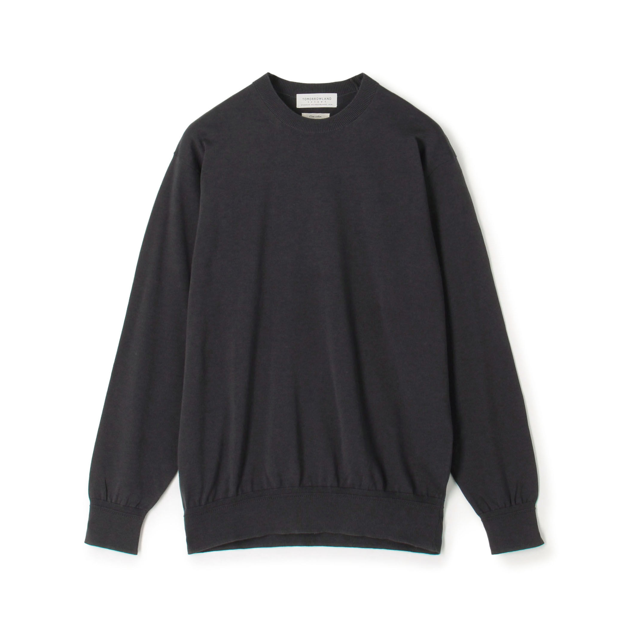 TOMORROWLAND tricot ギザコットン クルーネックプルオーバーニット