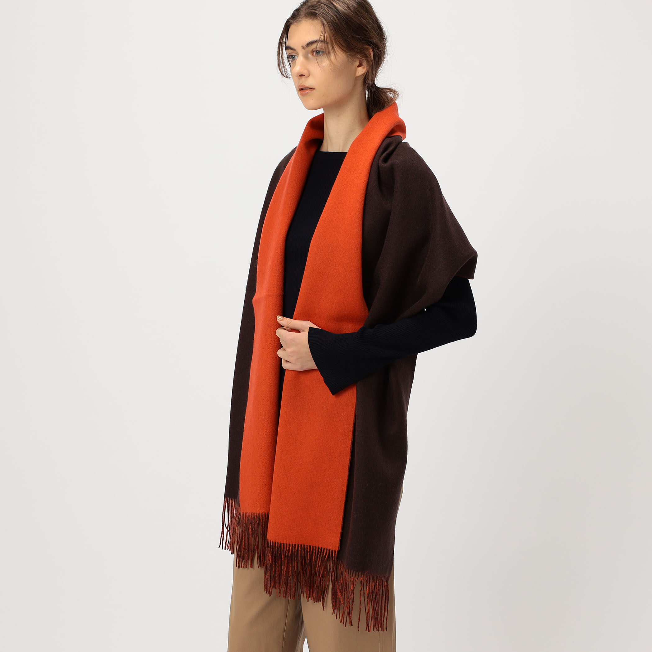 TOMORROWLAND カシミヤ ダブルフェイスストール｜トゥモローランド