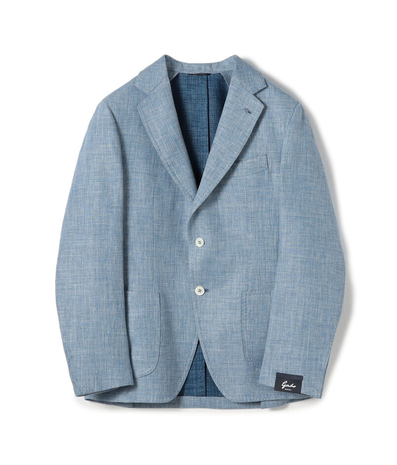 GABO リネンウール シングルブレステッド2Bジャケット