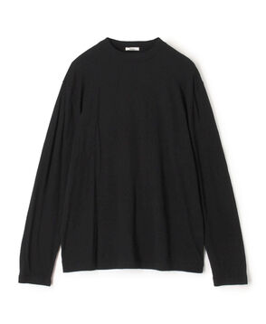 コットンカシミヤ クルーネックロングスリーブニット