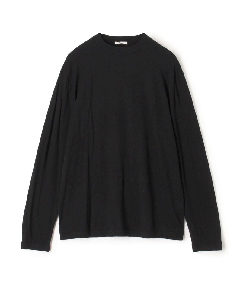 コットンカシミヤ クルーネックロングスリーブニット