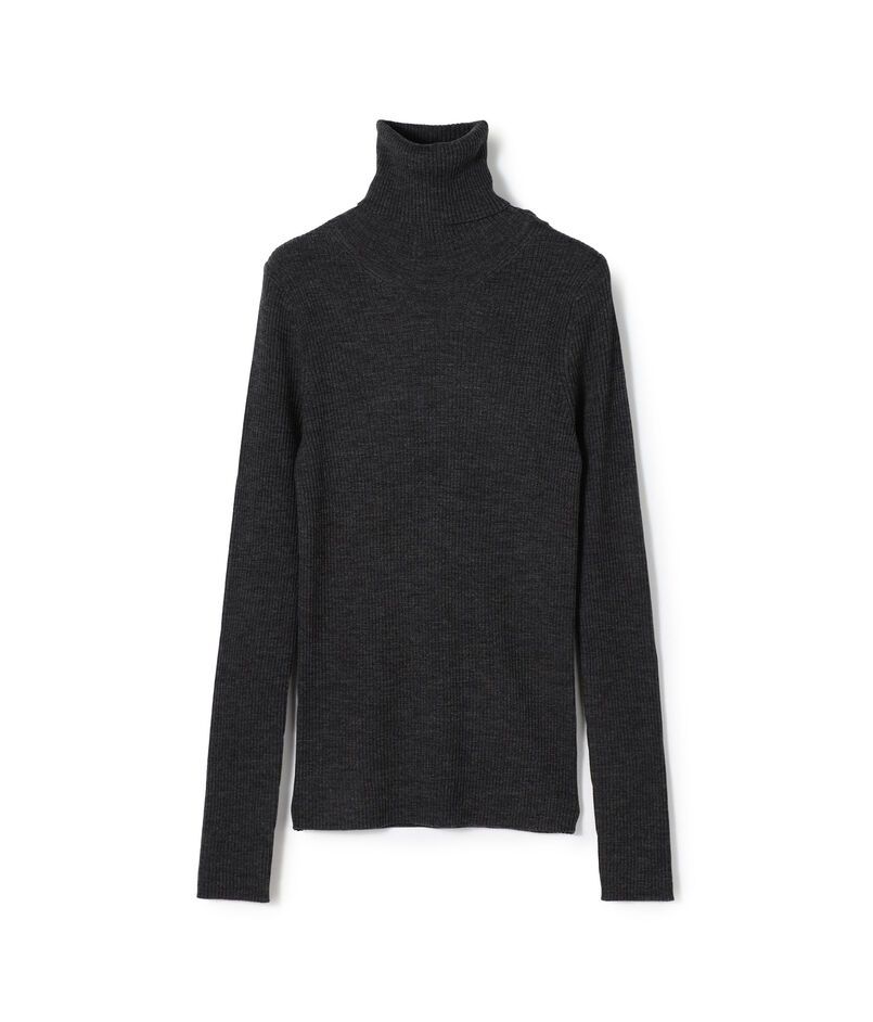 プルミエールウールリブ タートルネックプルオーバー
