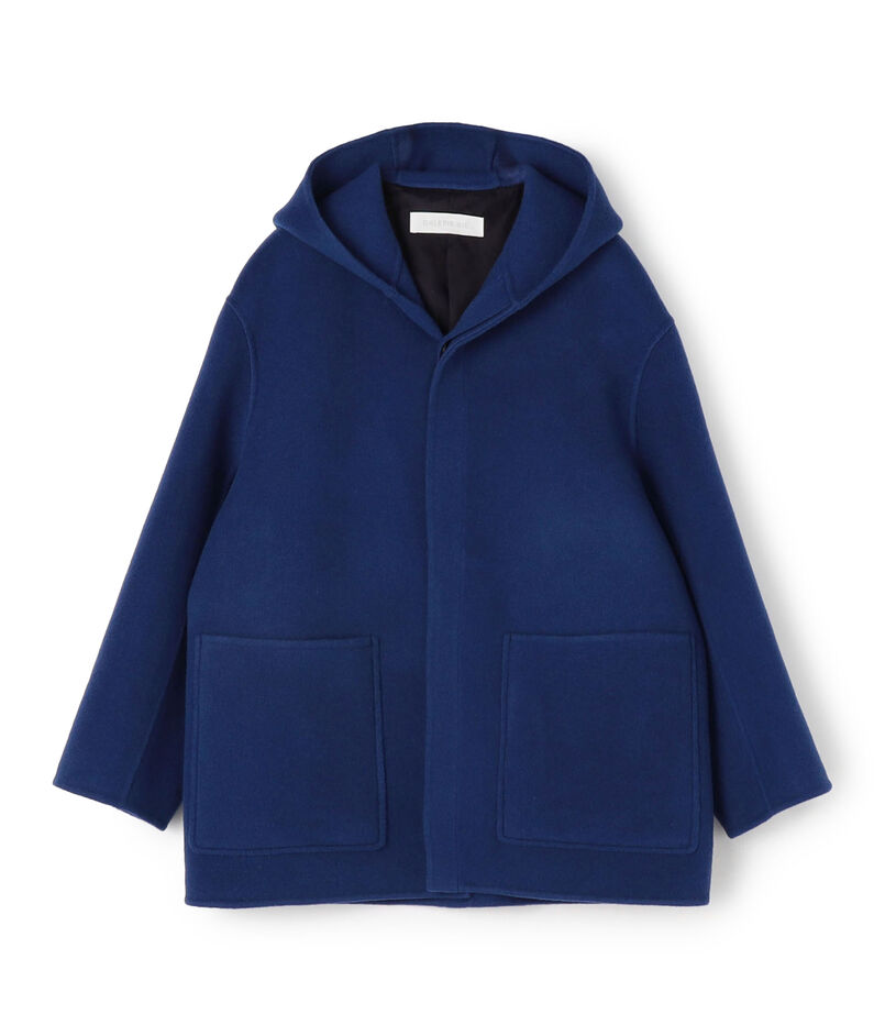 パイルカットダブルフェイス フーデッドコート