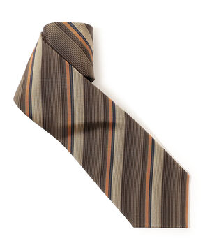 Atkinsons アイリッシュポプリン レジメンタルストライプネクタイ