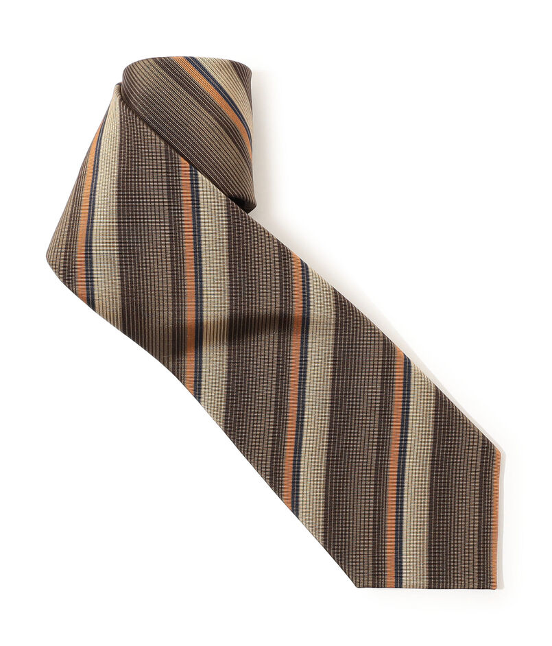 Atkinsons アイリッシュポプリン レジメンタルストライプネクタイ