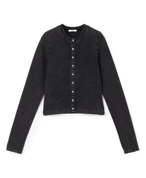 ストレッチコットンガーメントダイ カーディガン