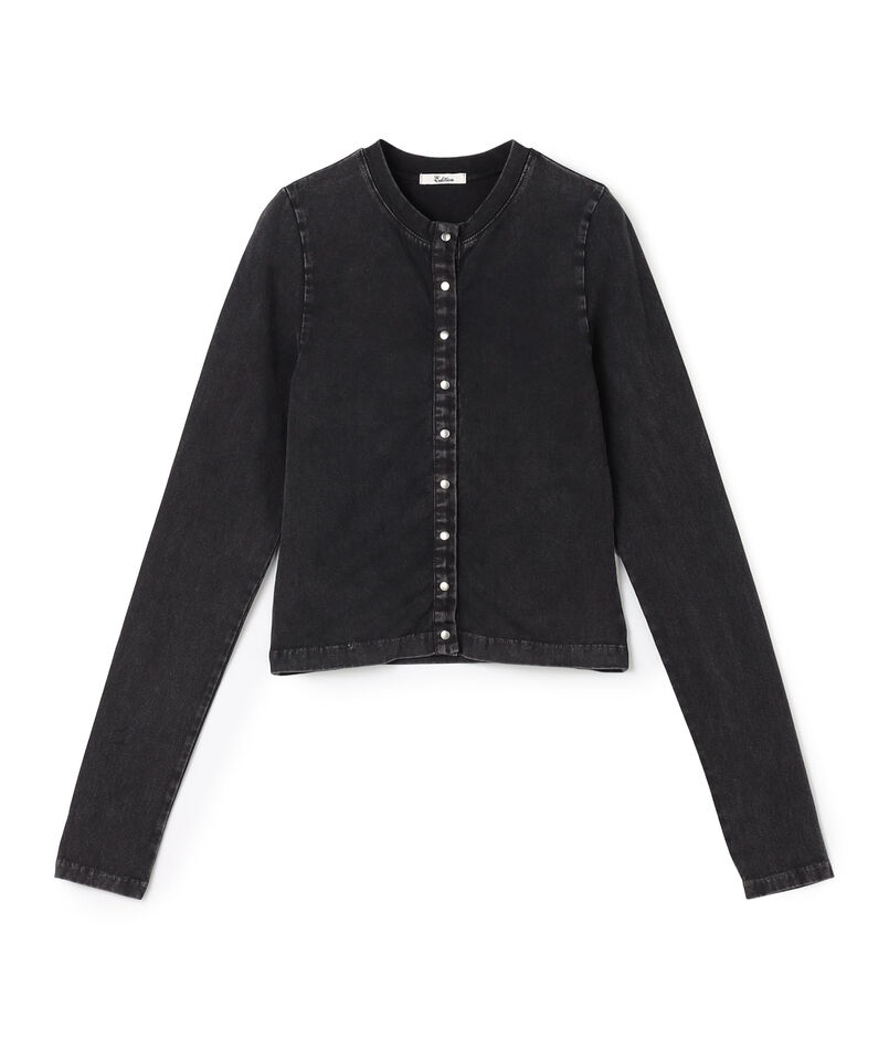 ストレッチコットンガーメントダイ カーディガン