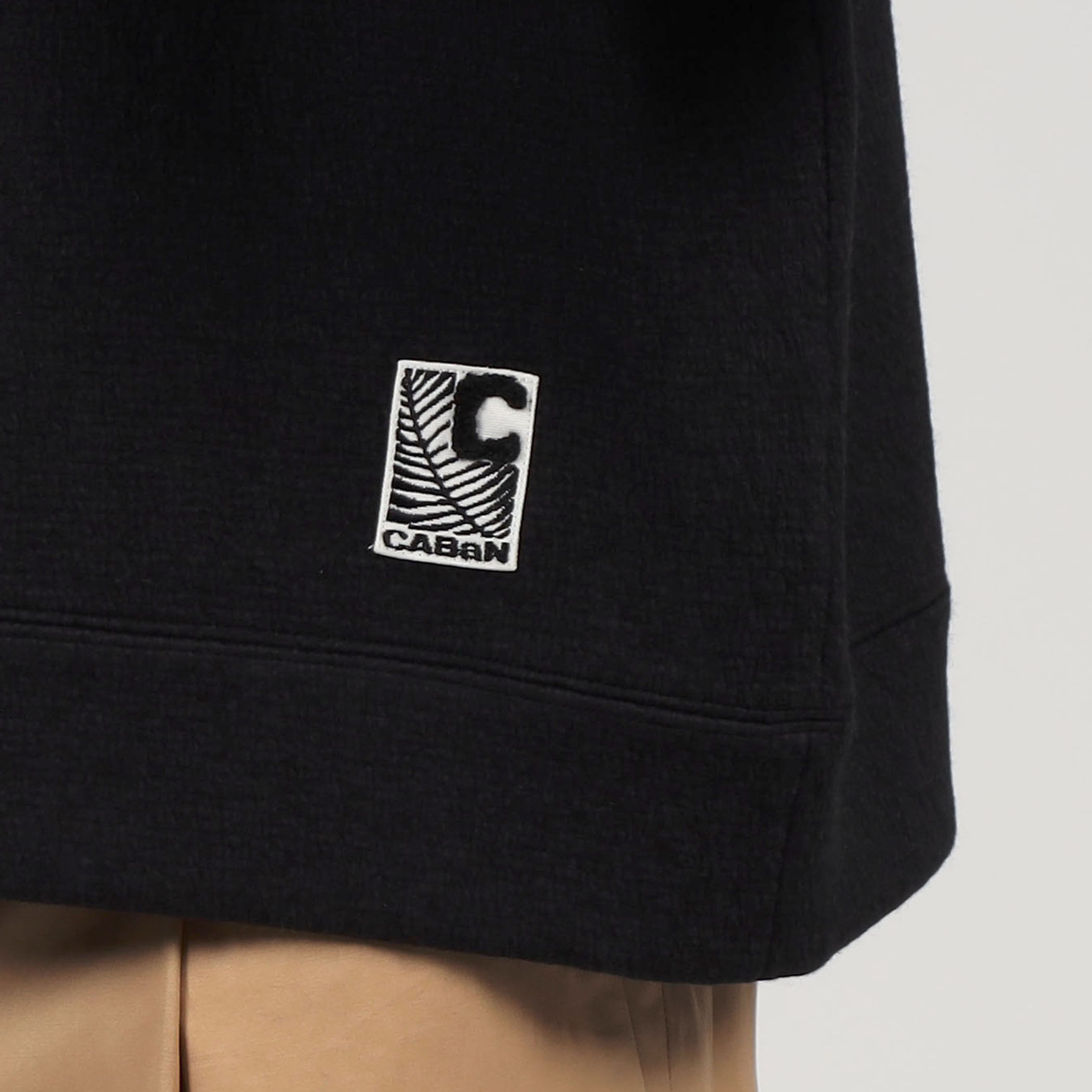 CABaN ウールコットンダブルフェイス エンブロイダリープル