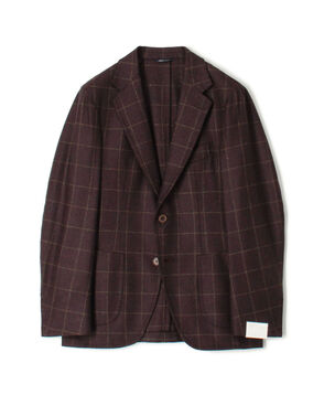 GABO ウールチェック シングルブレステッド2Bジャケット