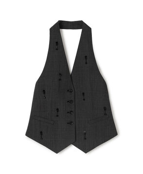 ソフトウールオックスフォード ホルターウエストコート