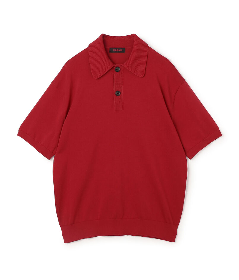 コットン ポロニットプルオーバー