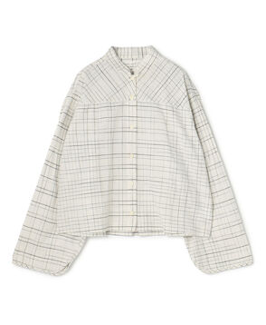 Khadi and Co ELM プリントチェック シャツ
