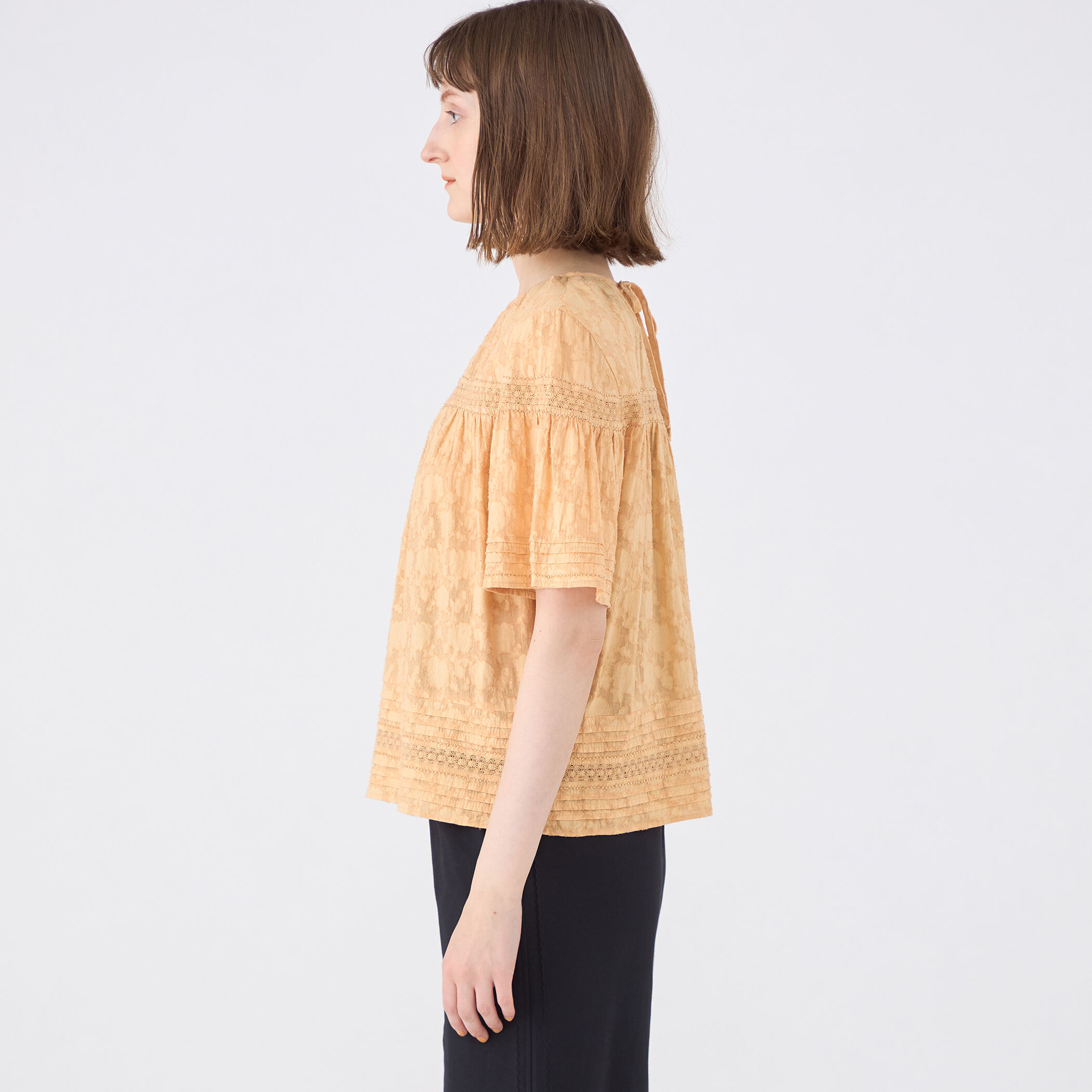 コットンカットジャカード Tブラウス｜トゥモローランド 公式通販