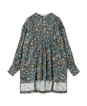 コットンプリント チュニックブラウス