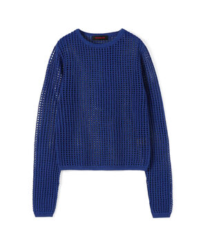 コットンメッシュ クルーネックプルオーバー