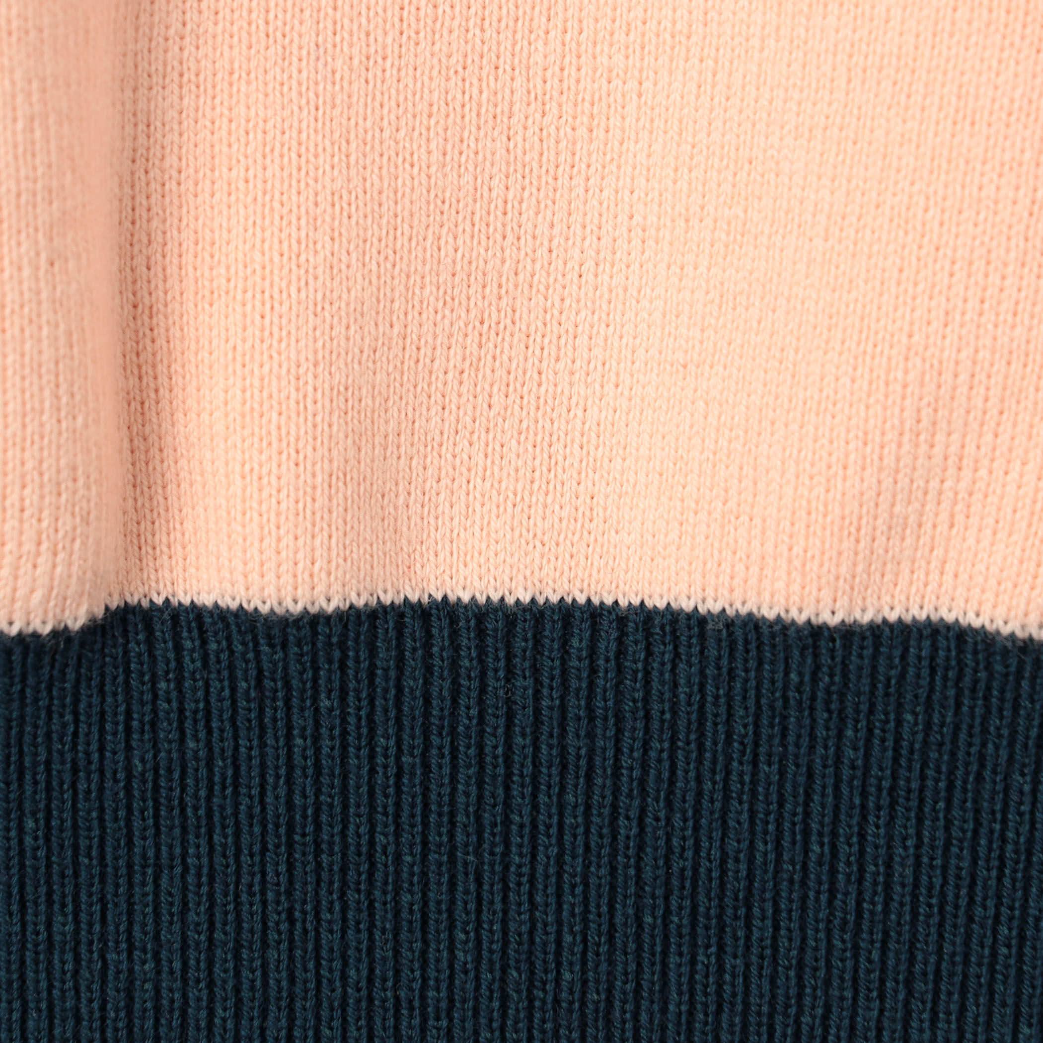 コットンカシミヤ バイカラークルーネックカーディガン