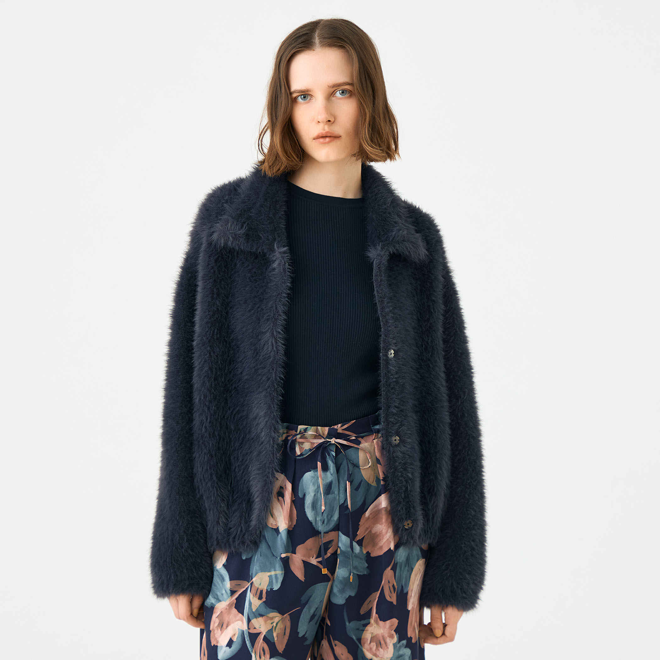 フェザーヤーン ステンカラーカーディガン｜トゥモローランド