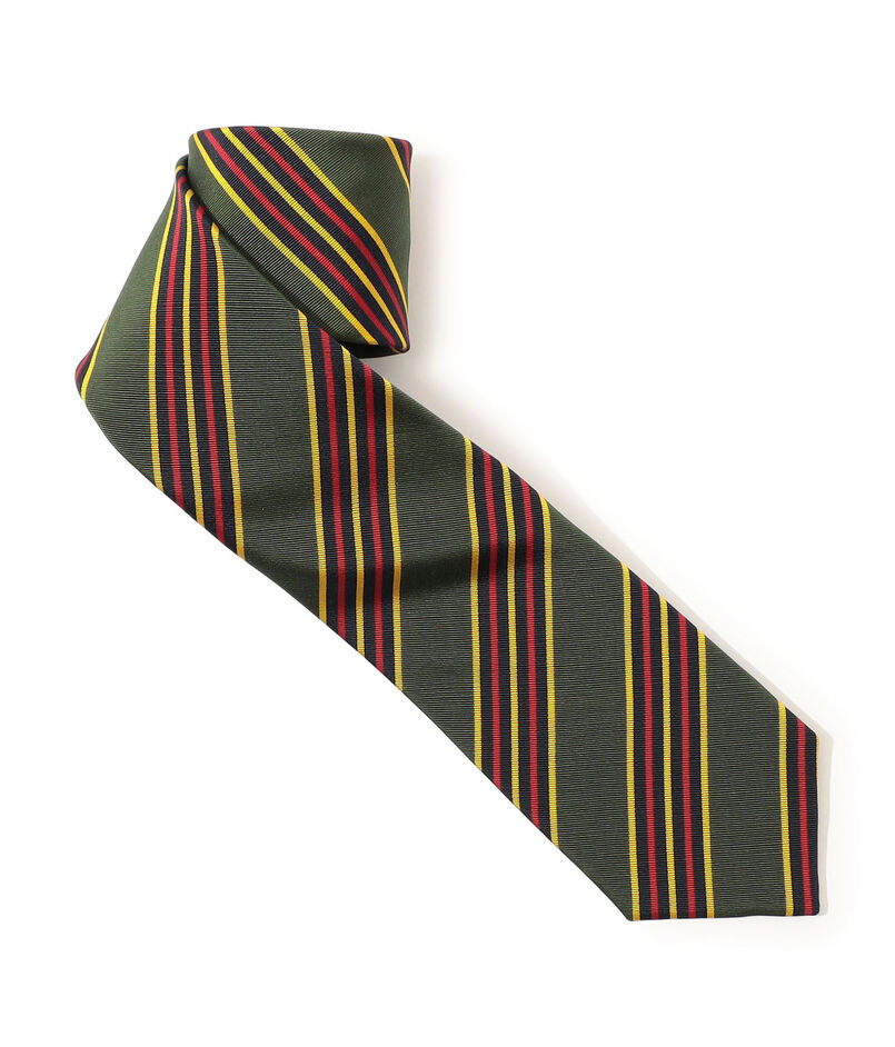 Atkinsons アイリッシュポプリン レジメンタルストライプネクタイ