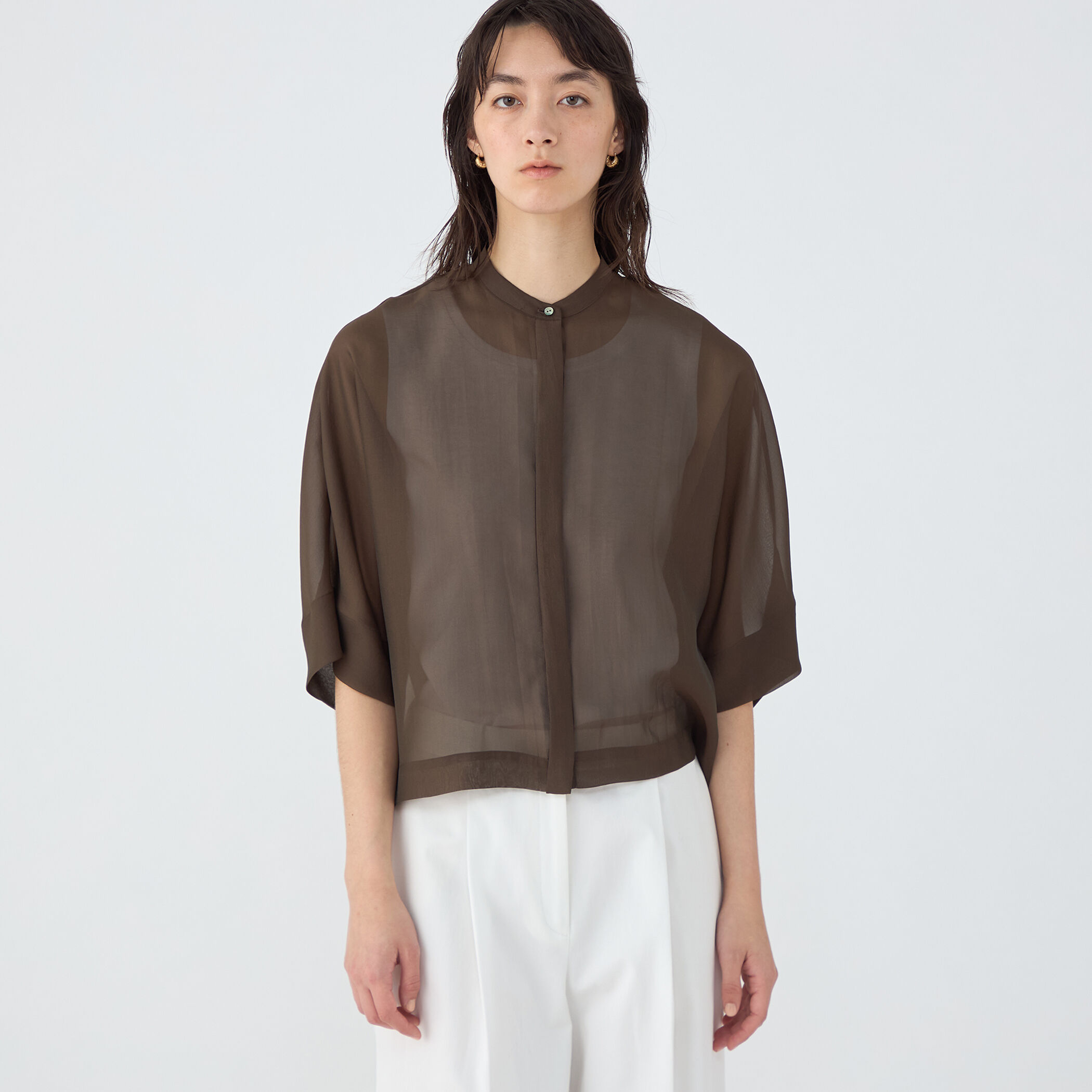Fubail / Sustainableオーガンシースルーブラウス 入金確認後5-7