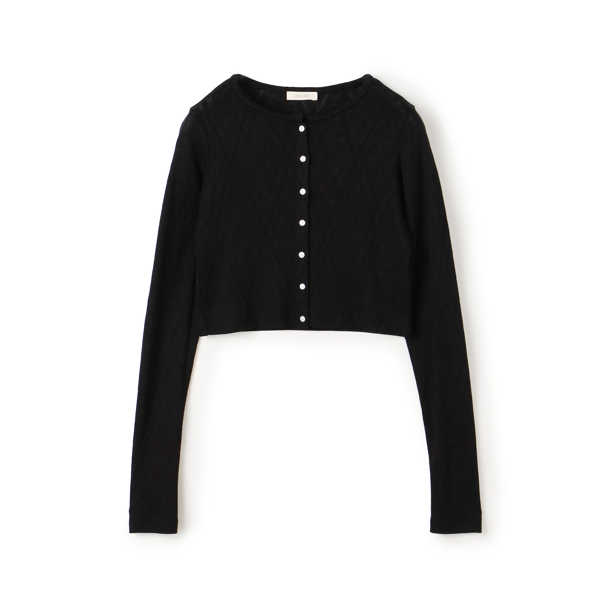 レーヨンアーガイルチェック クルーネックカーディガン