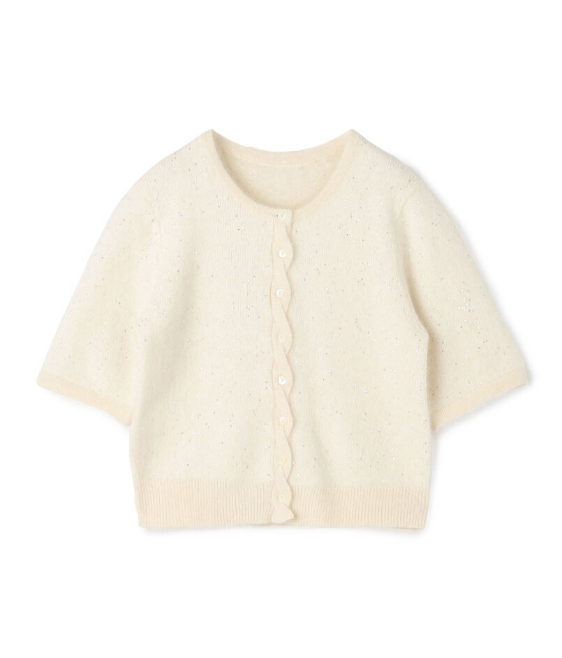 【WEB先行予約】フォックスカシミヤ ハーフスリーブカーディガン