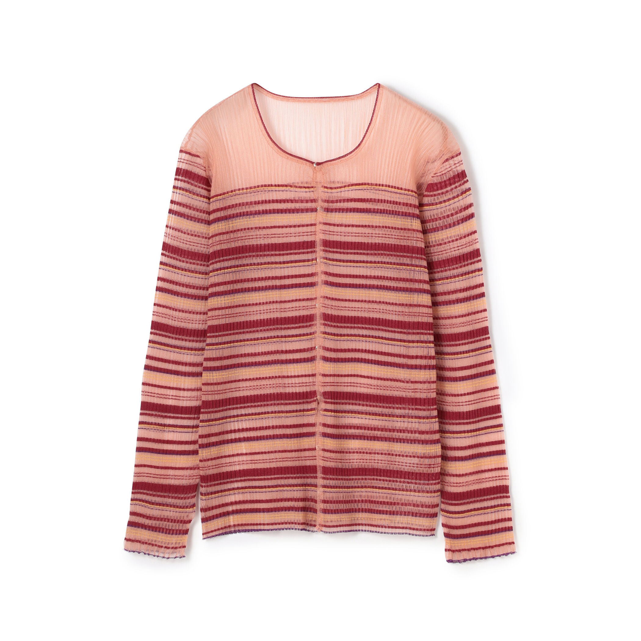 シアーボーダー クルーネックカーディガン｜トゥモローランド 公式通販