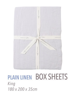 プレーンリネン ボックスシーツ（キング）