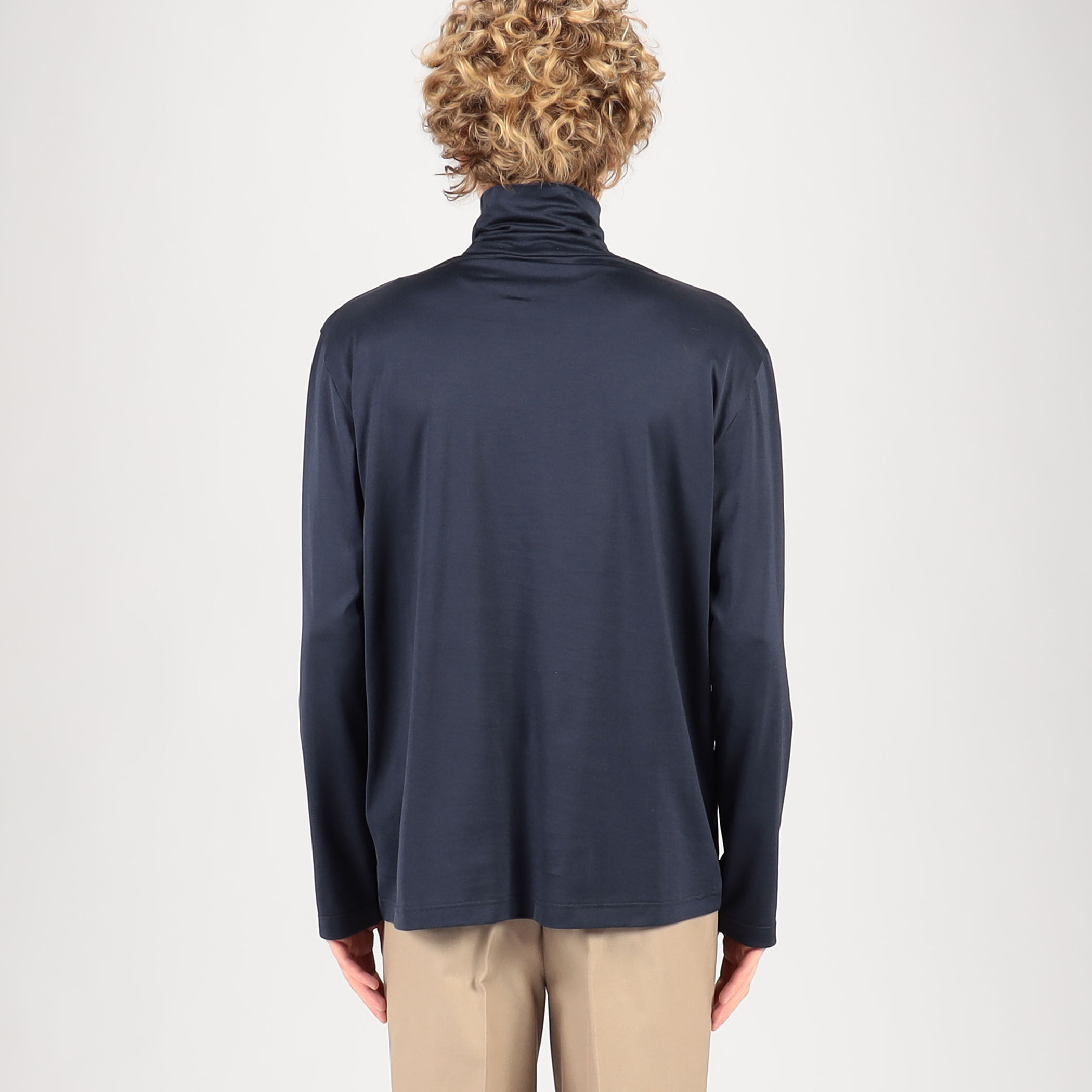 SUNSPEL MTSH0197 コットンタートルネック ロングスリーブTシャツ