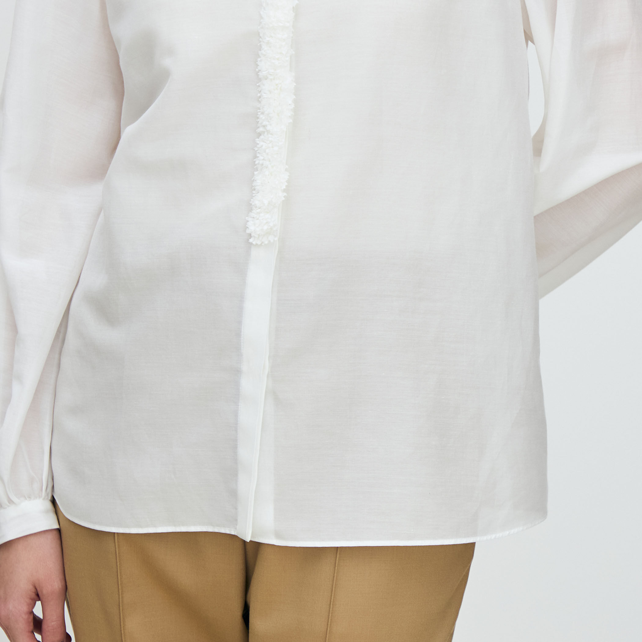 コットンシルクローン ロングスリーブブラウス｜トゥモローランド 公式通販