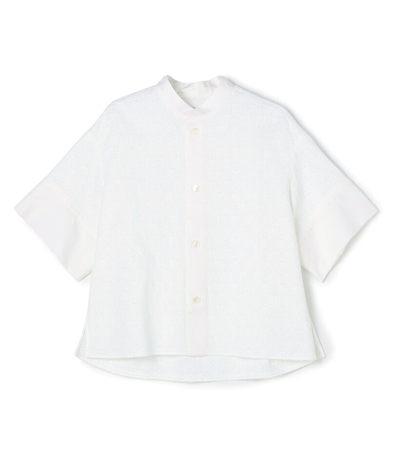 コットンスクエアレース ハーフスリーブシャツ
