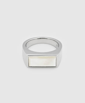 TOM WOOD Peaky Ring White MOP
