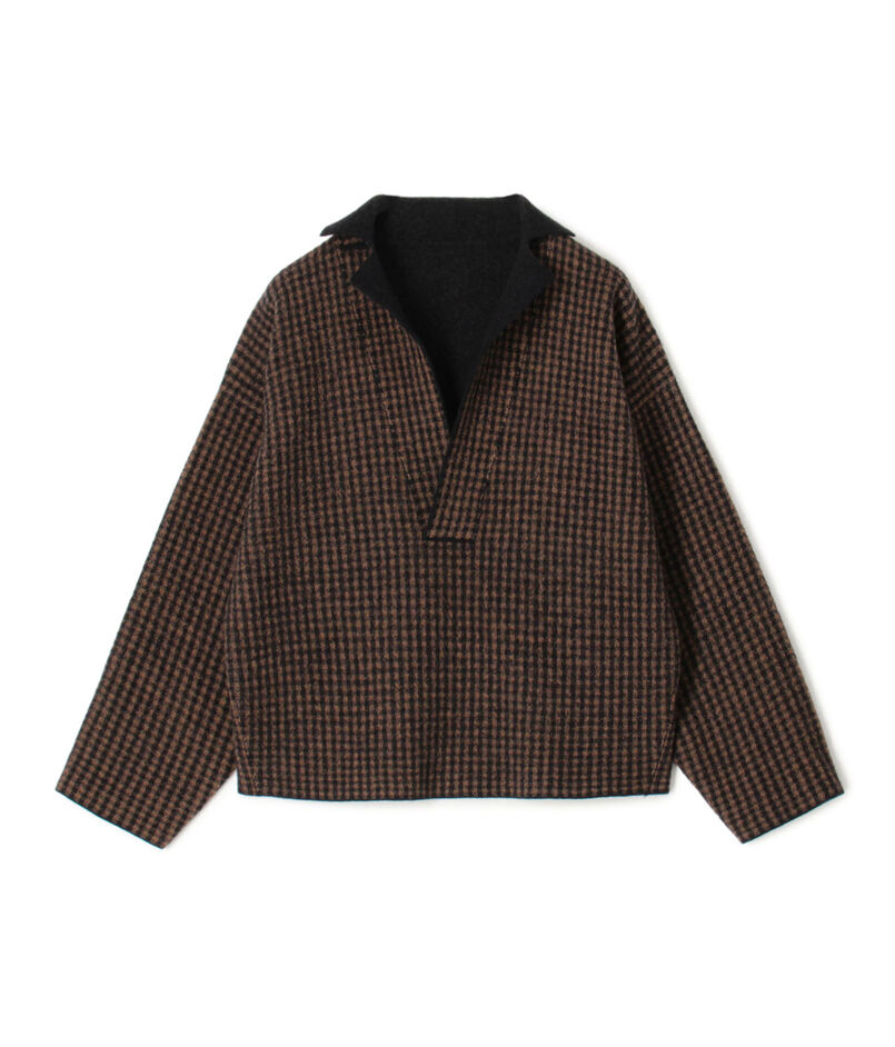 ウールジャカード スキッパープルオーバー