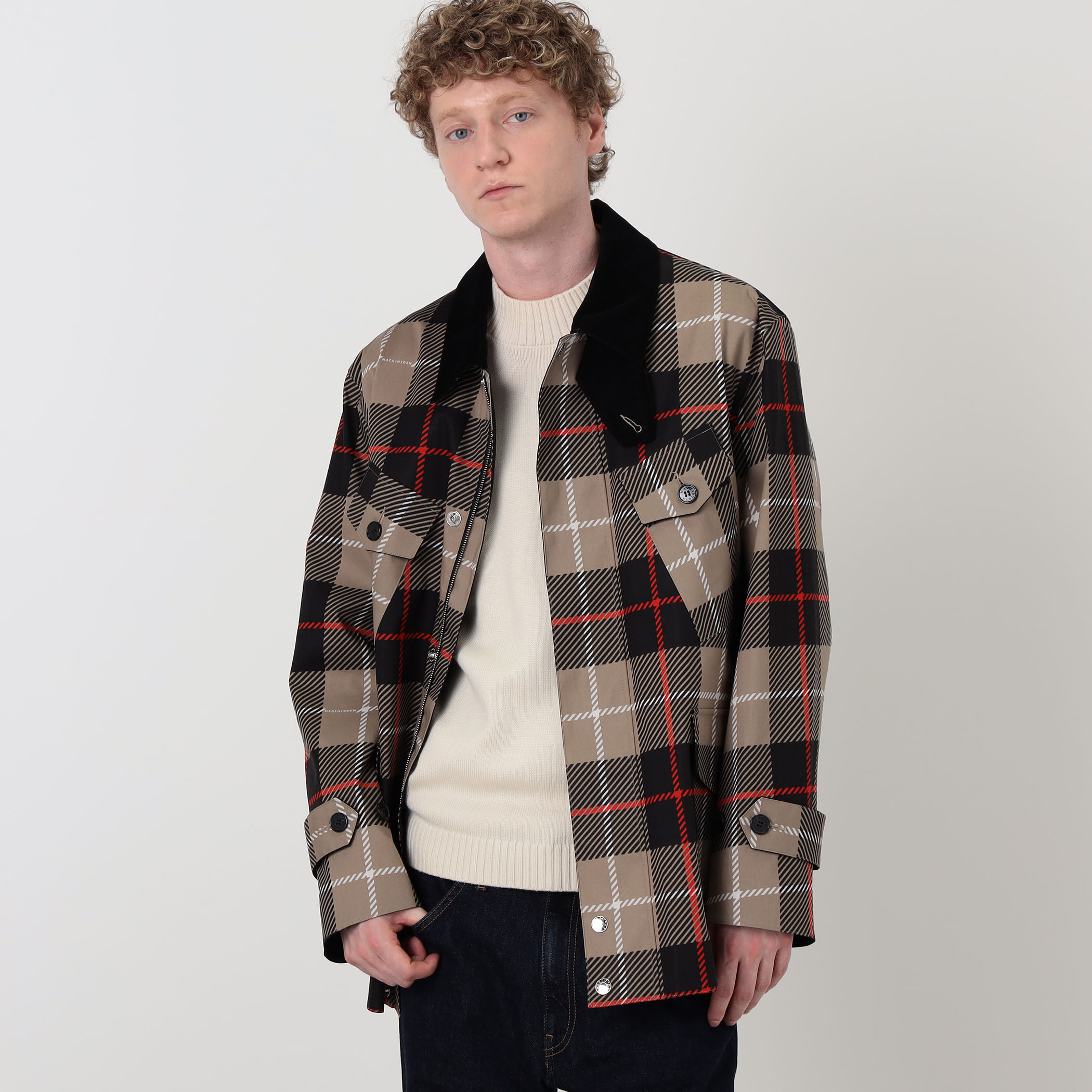 MACKINTOSH JEDBURGH コットン チェックフィールドジャケット