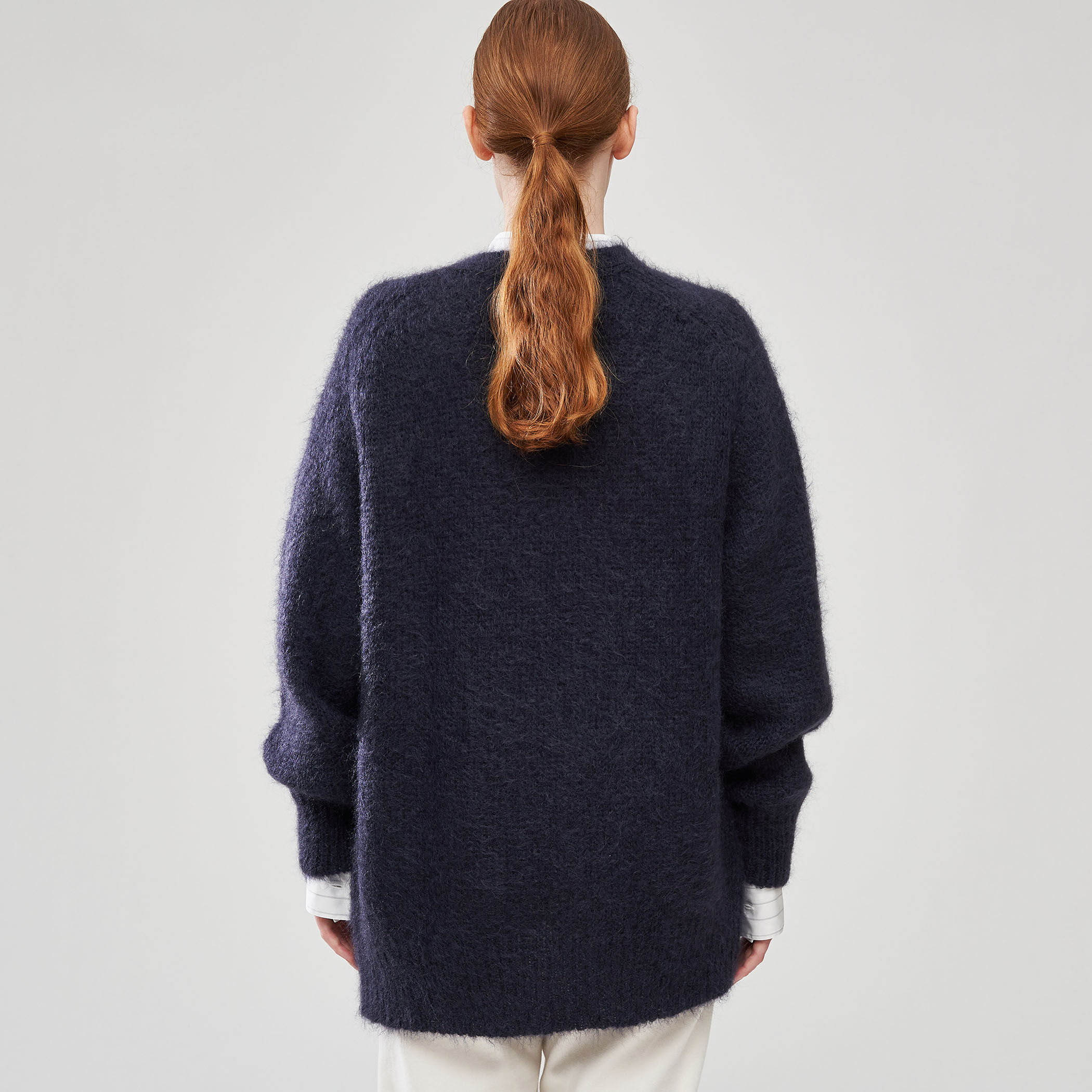 【美品】日本製　コトリワークス　ウールカーディガン　ネイビー 制菌・抗ピル NEWレギュラー丈カーディガン－ナースリー公式通販（看護