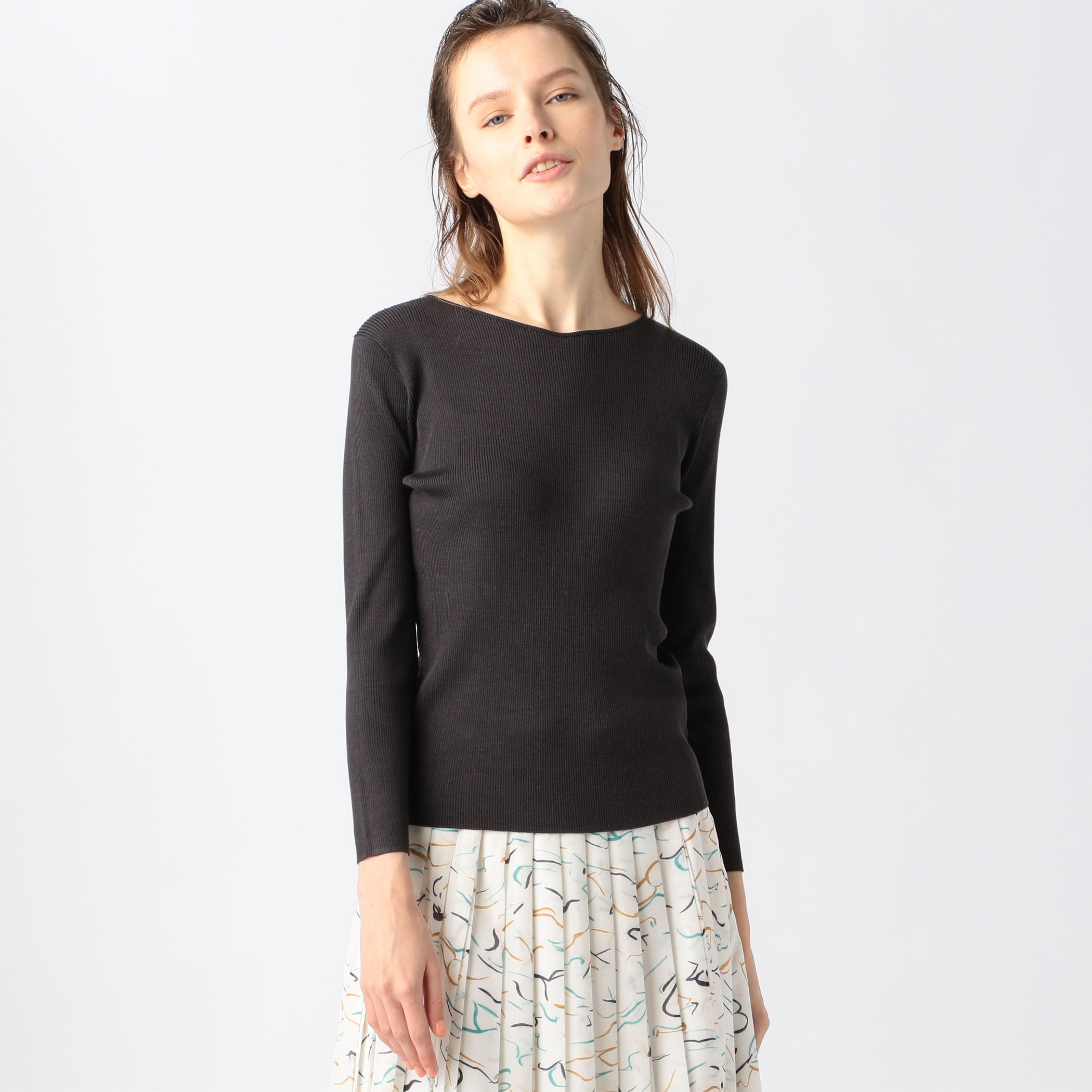 シルクポリエステルリブ 2-wayプルオーバー｜トゥモローランド 公式通販