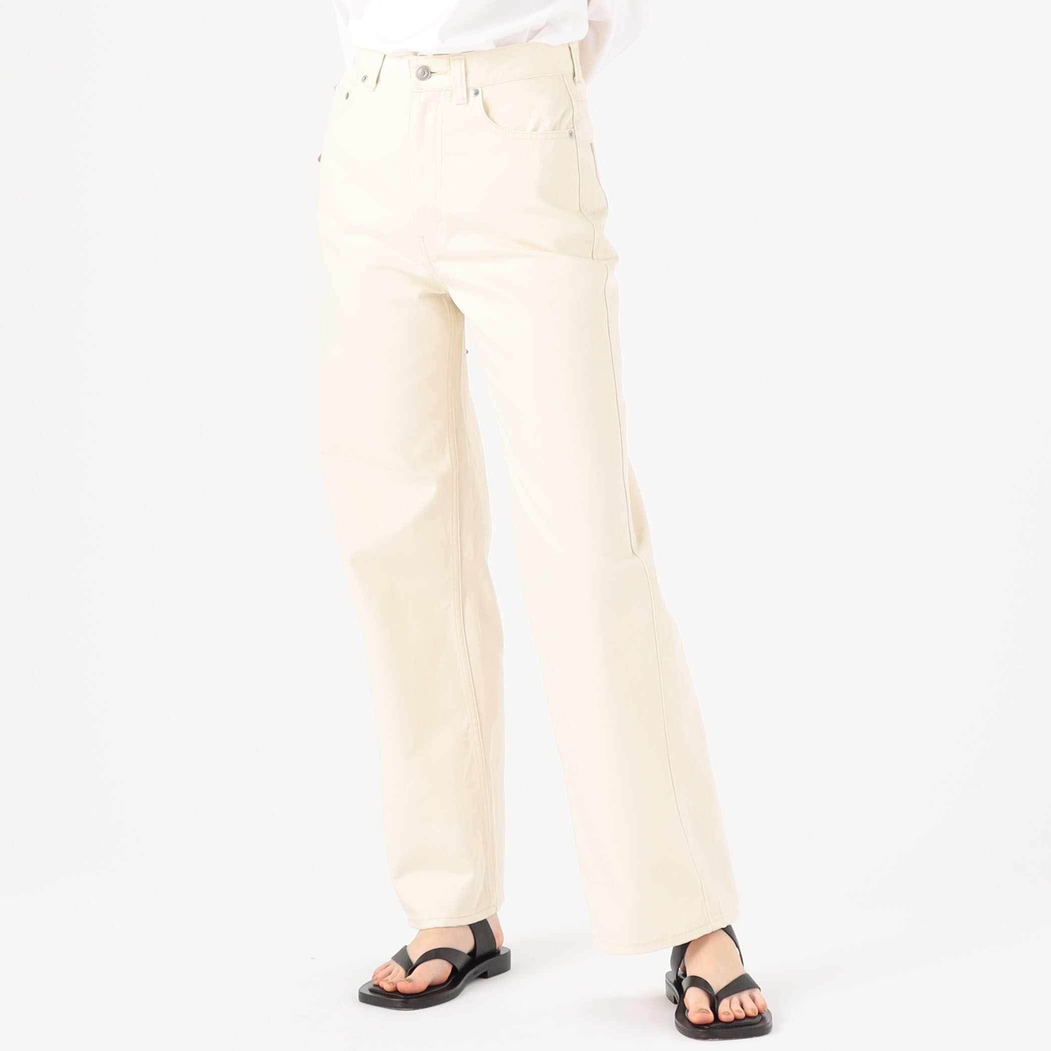 トゥモローランド　マカフィー　コットンホワイトデニム　セミワイドパンツ コットンホワイトデニム セミワイドパンツ｜トゥモローランド 公式通販