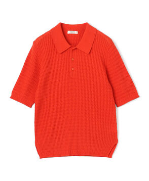 コットンナイロンケーブル ポロプルオーバー