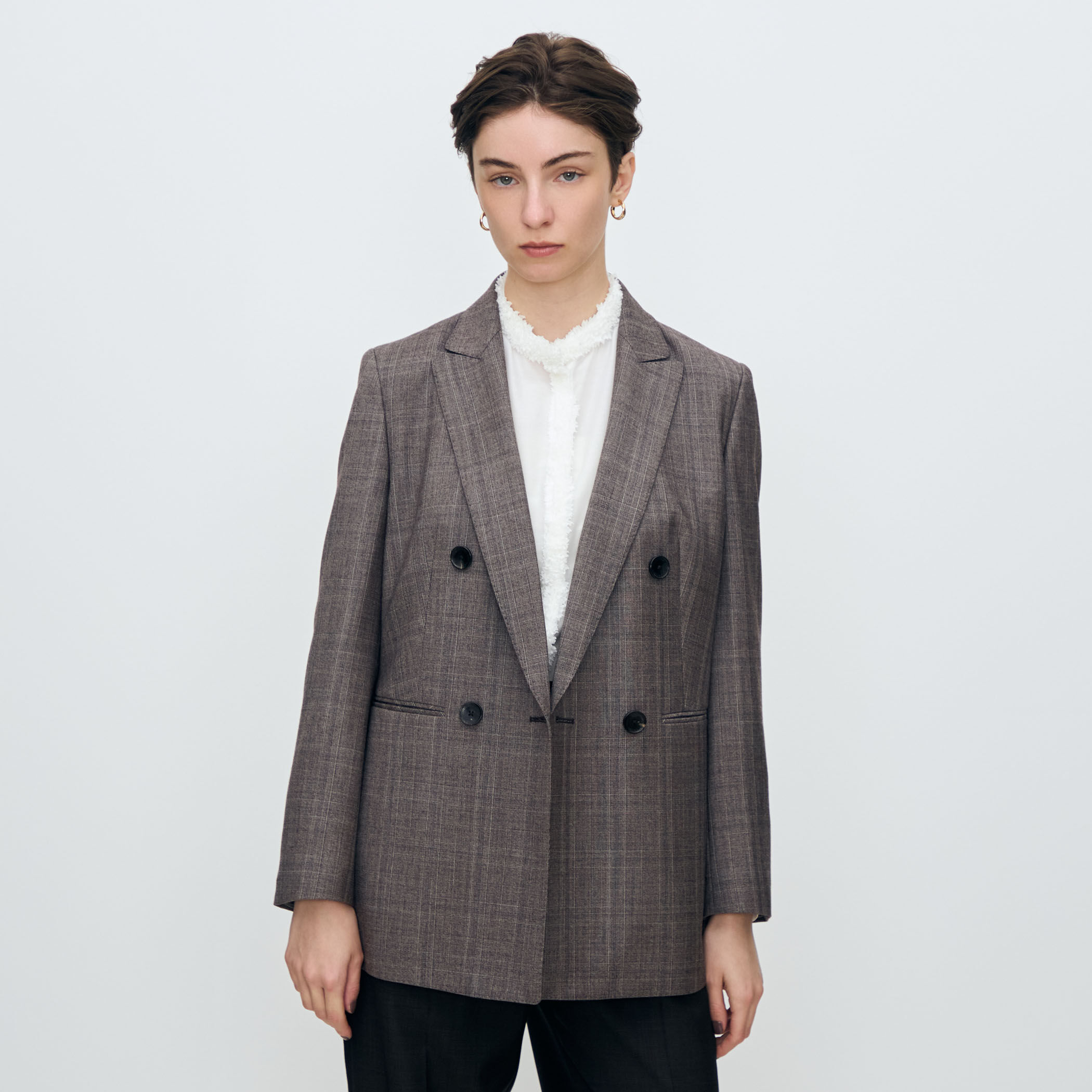 ZELANDER GLEN CHECK ダブルブレストジャケット｜トゥモローランド