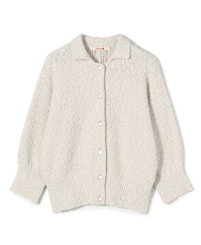 ファンシーヤーン ポロカラーカーディガン