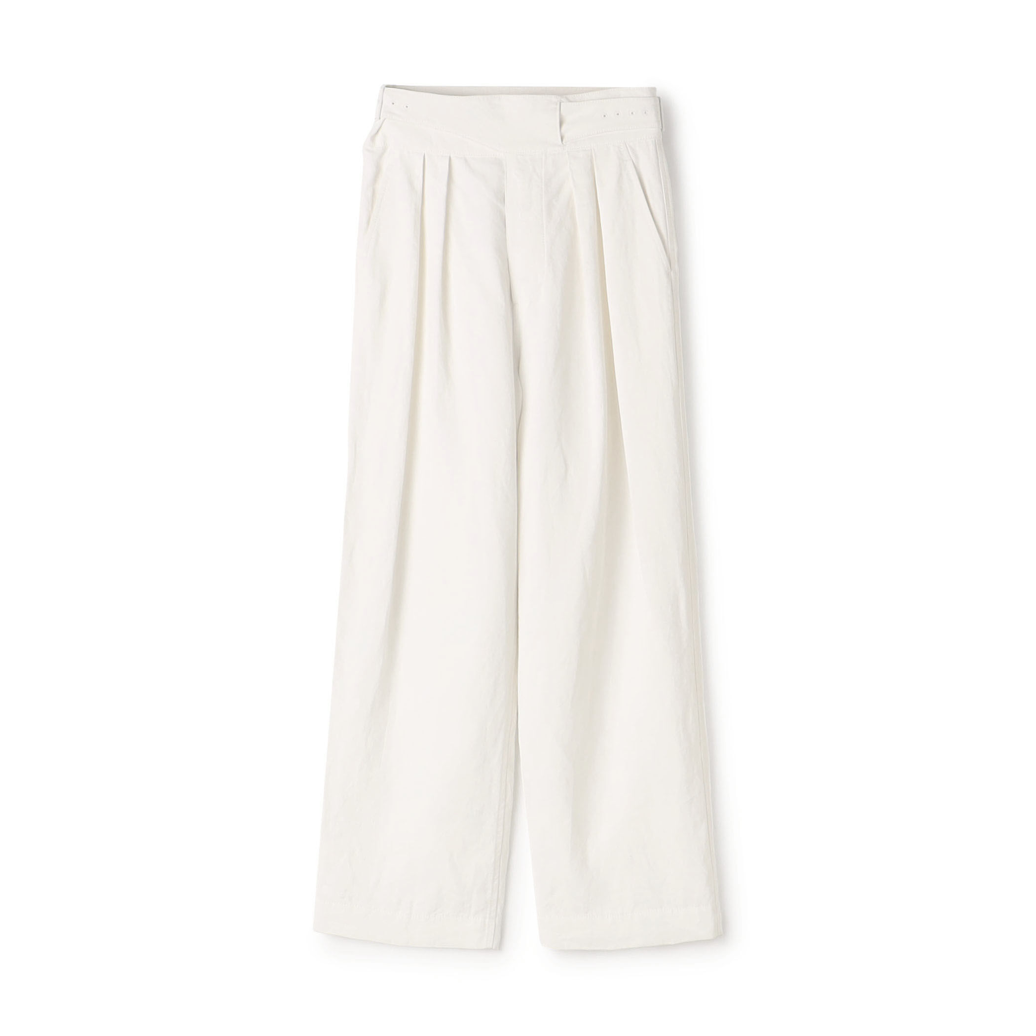GALERIE VIE tomorrow land リネン麻白ハイウエストパンツ GALERIE VIE tomorrow land リネン麻白ハイウエストパンツ
