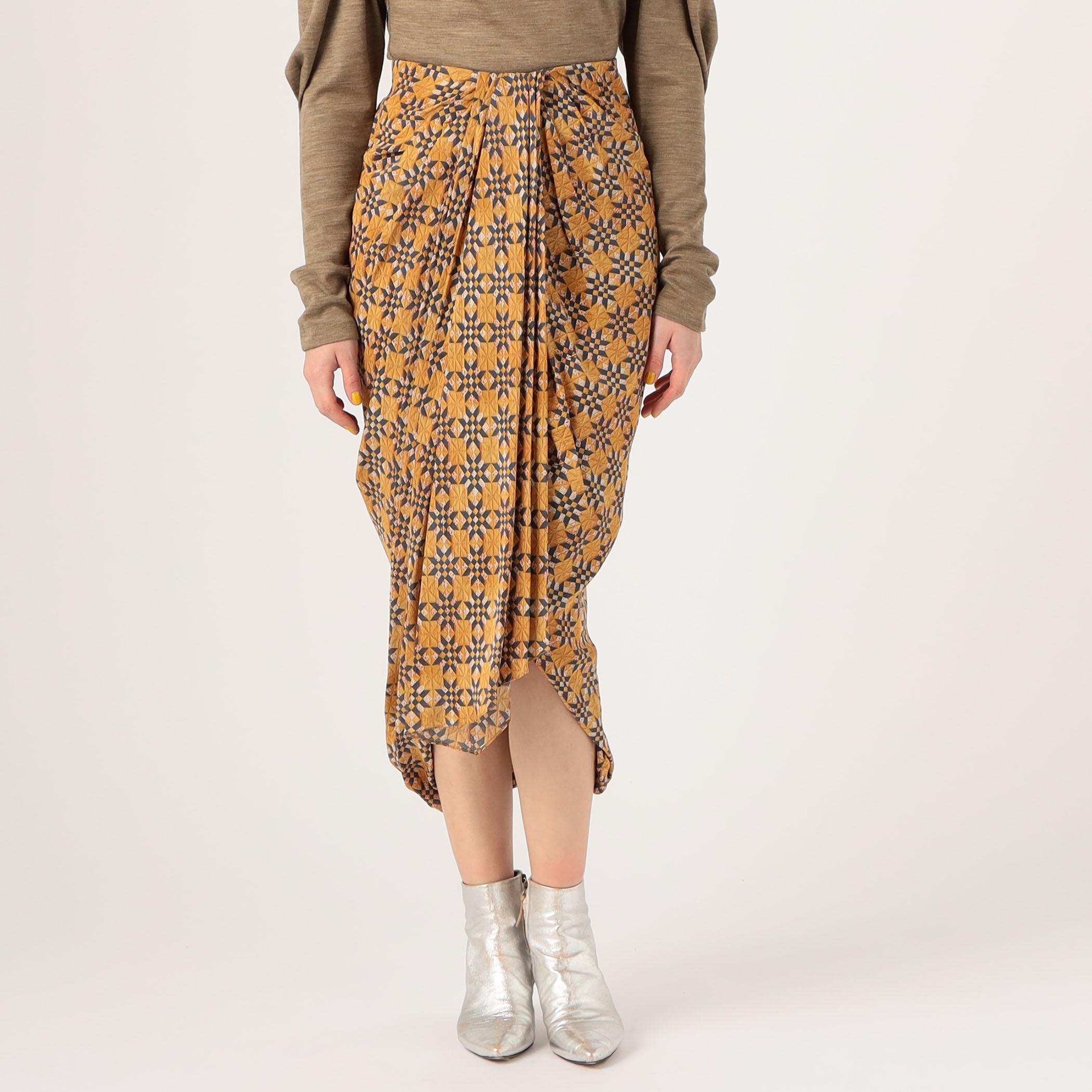ISABEL MARANT レオハトフリントハンツ 【関税込】 ISABEL MARANT CANDICE シルク プリントアシンメトリック
