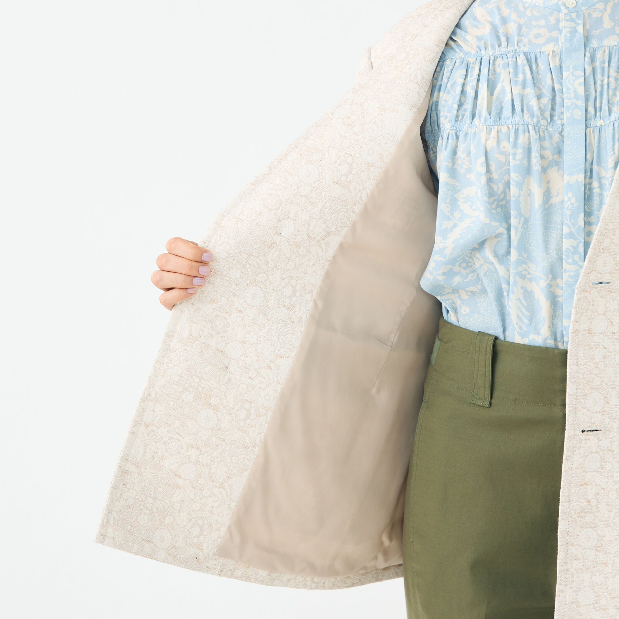 ボタニカルジャカード カラーレスジャケット｜トゥモローランド 公式通販