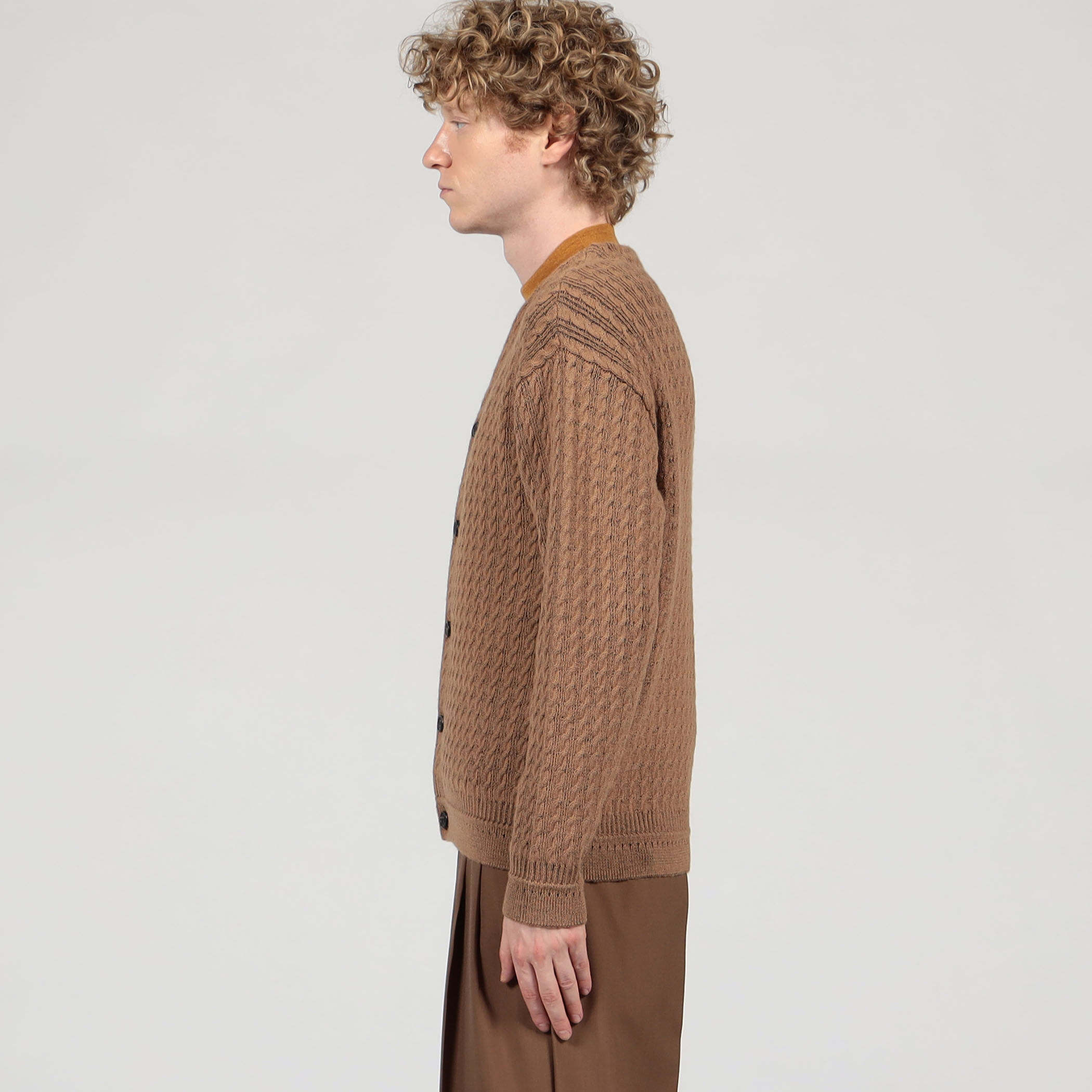 TOMORROWLAND tricot アルパカポリエステルケーブル Vネック