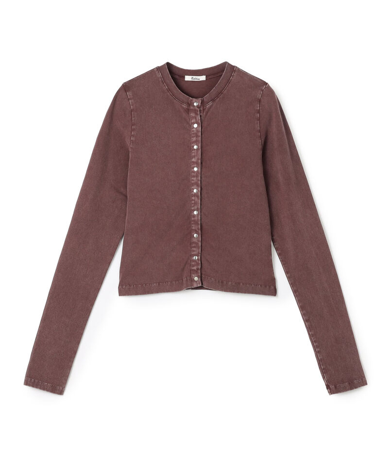 ストレッチコットンガーメントダイ カーディガン