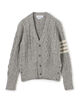 ●THOM BROWNE ARAN CABLE STITCH CARDIGAN