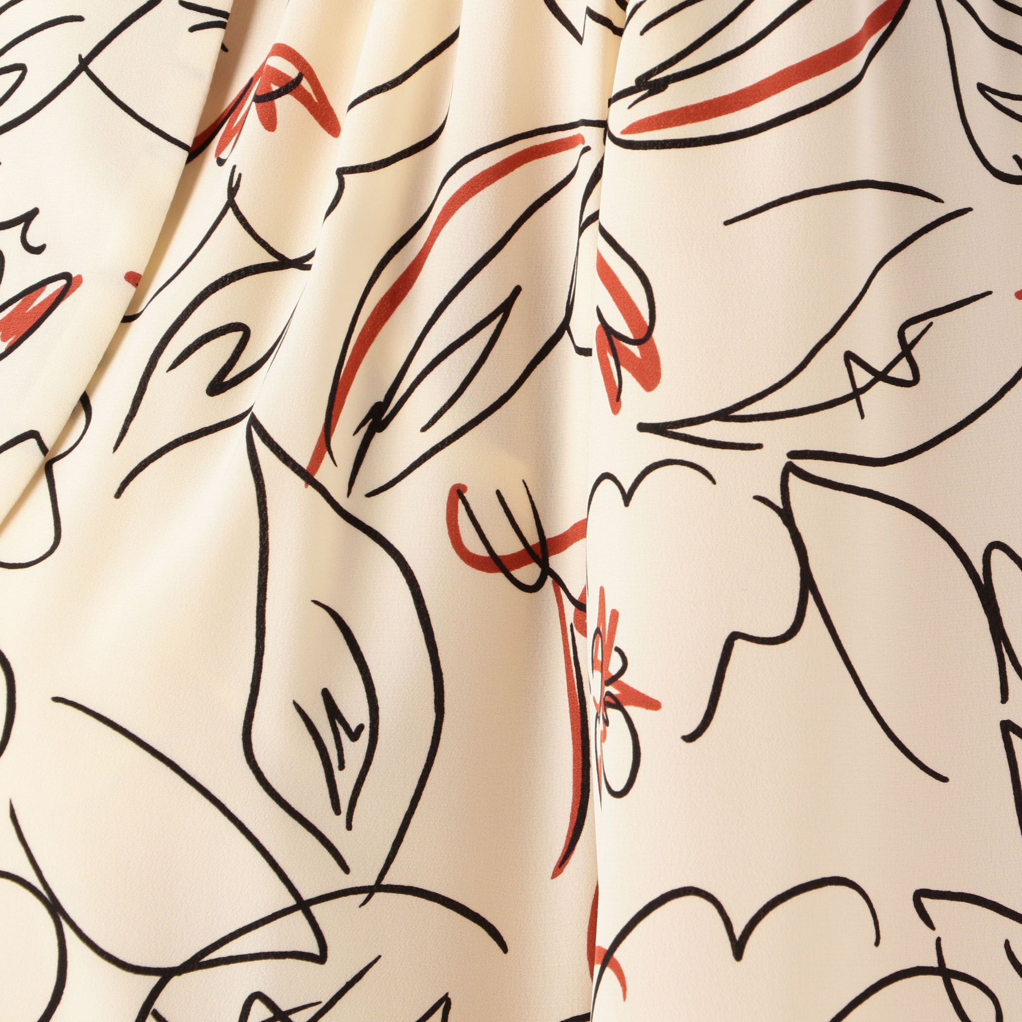 グラフィティーフラワープリント ボウタイワンピース