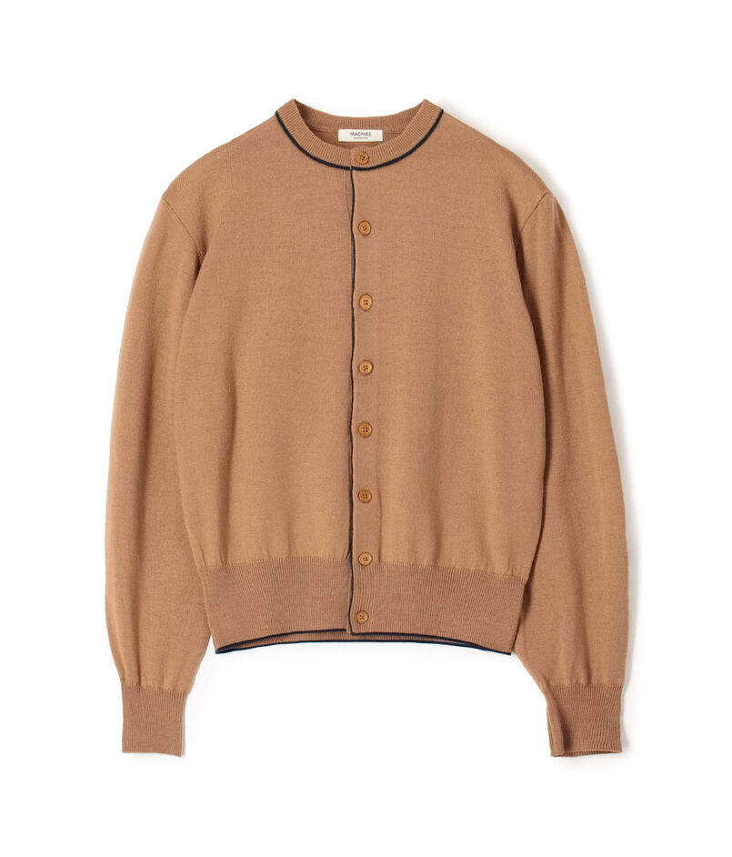 プレーンウール クルーネックカーディガン