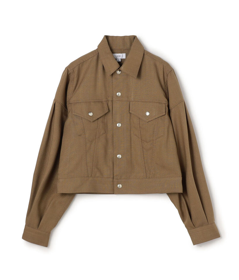 HYKE OXFORD BALLOON SLEEVE JACKET バルーンスリーブジャケット